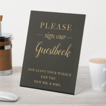 Minimale zwarte gouden Lijsten Borders Wedding Gue