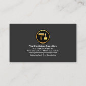 Minimale zwarte goudlijnen visitekaartje (Achterkant)