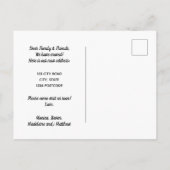 Minimale zwarte goudskyline die we verplaatst hebb aankondigingskaart (Achterkant)