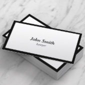 Minimale zwarte grens legante advocaat visitekaartje
