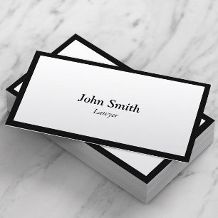 Minimale zwarte grens legante advocaat visitekaartje