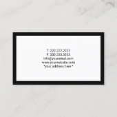 Minimale zwarte grens legante advocaat visitekaartje (Achterkant)