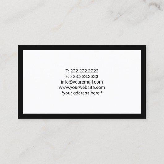 Minimale zwarte grens legante advocaat visitekaartje (Achterkant)