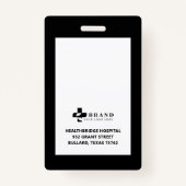 Minimale zwarte grens Lijst Medische foto-ID & Log Badge (Achterkant)