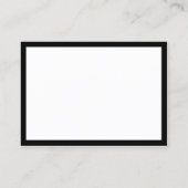 Minimale zwarte grensmeter visitekaartje (Achterkant)