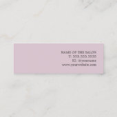 Minimale zwarte haarlijst van het Roos Elegant Mini Visitekaartje (Achterkant)