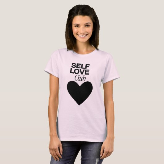 Minimale Zwarte Hart Esthetiek T-shirt (Voorkant volledig)