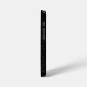 Minimale zwarte hartafhankelijke Initiaal Monogram iPhone Hoesje (Linkerkant)