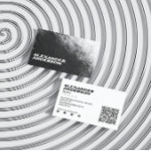 Minimale zwarte houtskool Scribble Professional Visitekaartje