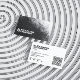 Minimale zwarte houtskool Scribble Professional Visitekaartje