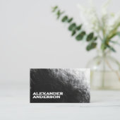 Minimale zwarte houtskool Scribble Professional Visitekaartje (Staand voorkant)
