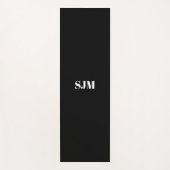 Minimale zwarte initialen voor aangepast monogram yogamat (Voorkant)