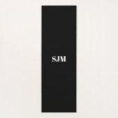 Minimale zwarte initialen voor aangepast monogram yogamat (Achterkant)