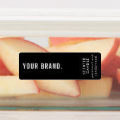 Minimale zwarte kaarsenpot dun Verticaal Waterdich Labels (Aangebracht)