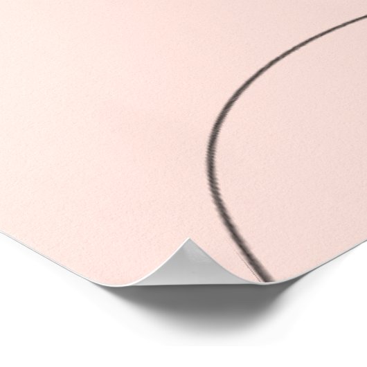 Minimale zwarte kat Boho organische vorm Poster (Hoek)