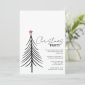 Minimale zwarte kerstfeestdag in Script Kaart (Staand voorkant)