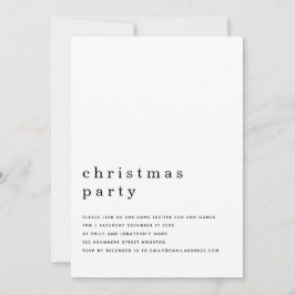 Minimale zwarte kerstfeestdag kaart