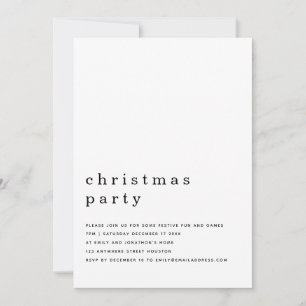 Minimale zwarte kerstfeestdag kaart