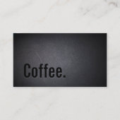 Minimale zwarte koffie visitekaartje (Voorkant)