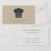 Minimale zwarte kraft Modern Chef Pet catering Visitekaartje (Voorkant / Achterkant)