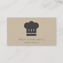 Minimale zwarte kraft Modern Chef Pet catering