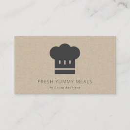 Minimale zwarte kraft Modern Chef Pet catering Visitekaartje