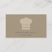 Minimale zwarte kraft Modern Chef Pet catering Visitekaartje (Voorkant)