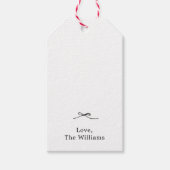 Minimale zwarte Labels met schotel Cadeaulabel (Voorkant)