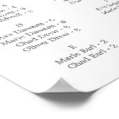 Minimale zwarte leder, grijze alfabetische zetgraf poster (Hoek)