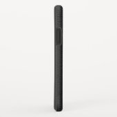 Minimale zwarte lederen kijken zilveren ring Case-Mate iPhone case (Achterkant/rechts)