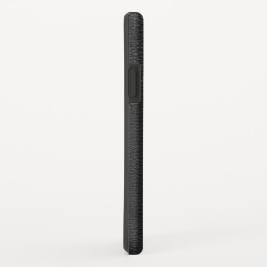 Minimale zwarte lederen kijken zilveren ring Case-Mate iPhone case (Achterkant/rechts)