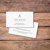 Minimale zwarte legante witte haarstaarster visitekaartje