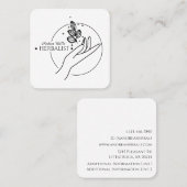 Minimale zwarte lijn Eenvoudige, moderne, zwarte L Vierkante Visitekaartje