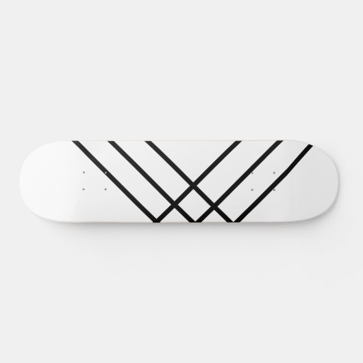 Minimale zwarte-lijnskateboardkunst persoonlijk skateboard (Horizontaal)