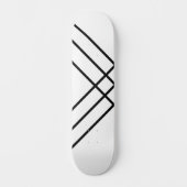 Minimale zwarte-lijnskateboardkunst persoonlijk skateboard (Voorkant)