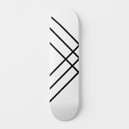 Minimale zwarte-lijnskateboardkunst persoonlijk skateboard (Voorkant)