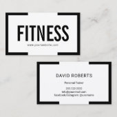 Minimale zwarte Lijst fitness persoonlijke trainer Visitekaartje (Voorkant / Achterkant)