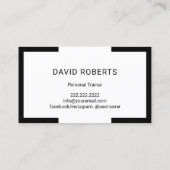 Minimale zwarte Lijst fitness persoonlijke trainer Visitekaartje (Achterkant)