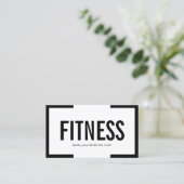 Minimale zwarte Lijst fitness persoonlijke trainer Visitekaartje (Staand voorkant)