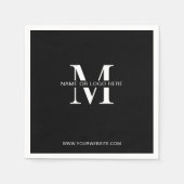Minimale zwarte Logo Business Event - Aangepast Servet (Voorkant)