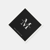 Minimale zwarte Logo Business Event - Aangepast Servet (Hoek)