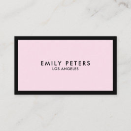Minimale zwarte luxe luxe roze visitekaartje