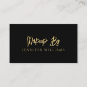 Minimale zwarte Makeup, aangepaste QR-code Visitekaartje (Voorkant)