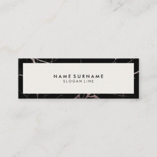 Minimale zwarte marmergrens voor professionele geb mini visitekaartje