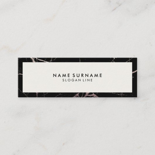 Minimale zwarte marmergrens voor professionele geb mini visitekaartje (Voorkant)