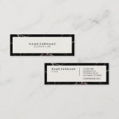 Minimale zwarte marmergrens voor professionele geb mini visitekaartje (Voorkant / Achterkant)