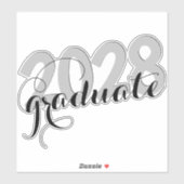 Minimale zwarte Moderne Afstuderen van het Manuscr Sticker (Vel)
