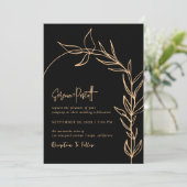 Minimale zwarte moderne boog trouwkaart kaart (Staand voorkant)