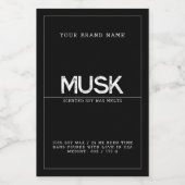 Minimale zwarte, moderne elegante sojafsmelten voedselcontainer etiket (Enkel label)