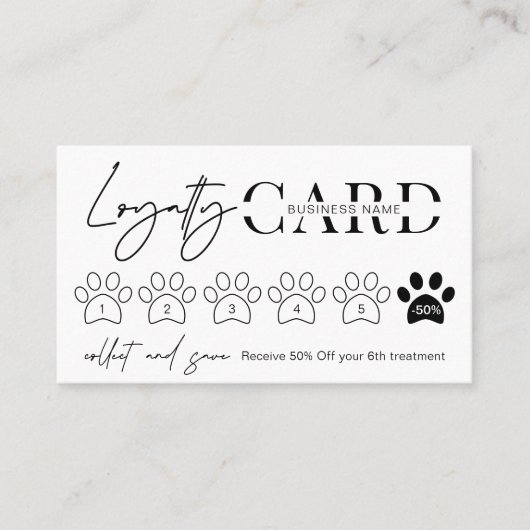 Minimale zwarte moderne schrijfmachine klantenkaartje (Voorkant)